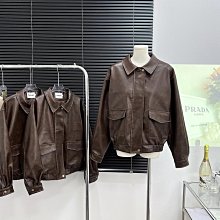 棕色皮衣外套女2024新秋季美式復古甜酷機車pu夾克 長版外套 歷史價格詳細信息