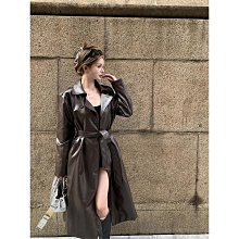 棕色皮衣外套女2024新秋季美式復古甜酷機車pu夾克 長版外套 歷史價格詳細信息
