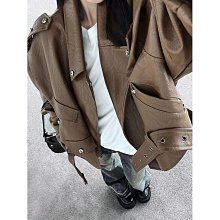 皮衣 韓系 MA-1 假兩件式拼接連帽外套 寬鬆 夾克【TJ8993】現貨＋預購 歷史價格詳細信息