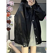 春季新oversize機車服潮牌皮外套女刺繡鱷魚紋皮衣夾克情侶 價格比較,價格查詢,歷史價格詳細信息