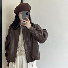 皮衣 韓系潮流翻領棒球拼接夾克 棒球外套 夾克 寬鬆【TJ8985】現貨＋預購 歷史價格詳細信息