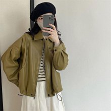 皮衣 韓系潮流翻領棒球拼接夾克 棒球外套 夾克 寬鬆【TJ8985】現貨＋預購 歷史價格詳細信息