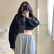 【皮夾克】【颯酷風】穿搭皮衣外套女春秋冬季新美式復古夾克小個子咖色上衣 歷史價格詳細信息