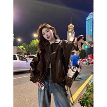 【皮夾克】【颯酷風】皮外套 防風外套 黑色pu皮衣新2024爆女秋冬機車服美式復古外套小眾皮夾克上衣 歷史價格詳細信息