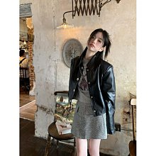 【皮夾克】【颯酷風】黑色皮衣外套女 韓版寬鬆外套 高級感復古中長pu皮夾克 歷史價格詳細信息