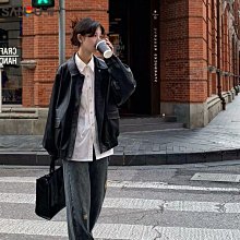 皮衣外套 美式複古短外套女 秋季新寬鬆百搭 皮衣小衆機車皮 夾克外套ins 歷史價格詳細信息