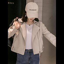 【皮夾克】【颯酷風】【女皮衣】韓版皮衣女 短洋氣秋季外套 爆皮衣小個子 新軟皮 皮夾克外套 歷史價格詳細信息
