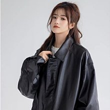 高級感翻領皮長袖皮衣外套女早氣質夾克上衣潮 歷史價格詳細信息