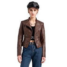 【皮夾克】【颯酷風】皮外套 防風外套 黑色pu皮衣新2024爆女秋冬機車服美式復古外套小眾皮夾克上衣 歷史價格詳細信息