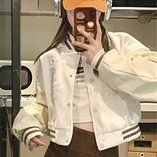 夾克外套 刺繡短款外套女夾克春秋新品時尚休閒百搭洋氣上衣棒球服外穿 歷史價格詳細信息