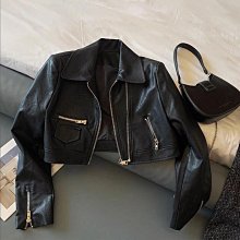 機車服咖色皮衣外套女春秋2024新爆氣質高級感百搭夾克 歷史價格詳細信息