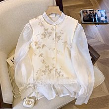 夏季新款復古拼接亞麻短袖襯衫男時尚休閒百搭立領棉麻短袖上衣潮短袖T恤男著上裝 短袖 T恤  上衣 歷史價格詳細信息