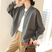 VENESSA~ MD 新款 運動休閒風 撞色拼接活力條紋 寬鬆蝙蝠袖 立領棒球夾克外套 大碼 (R1264) 歷史價格詳細信息