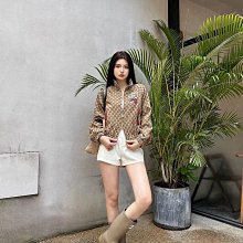 24春夏新款女士時髦復古風折邊logo高腰闊腿褲牛仔褲女褲潮0220b2 歷史價格詳細信息