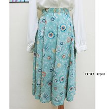 one eye (古著)古典抹茶綠水玉點點雪紡中長圓裙 歷史價格詳細信息