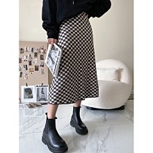 秋冬新款棋盤格針織毛線包女韓國時尚百搭編織單肩腋下包帆布手提包女--麥包包 歷史價格詳細信息