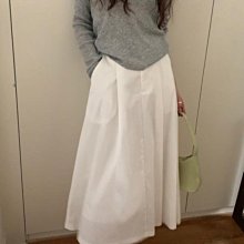 高腰顯瘦半身裙春季新款韓版純色百搭百褶A字裙中長款 歷史價格詳細信息