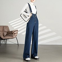牛仔背帶褲女春季闊腿寬松新款高腰顯瘦直筒減齡小個子吊帶褲 價格比較,價格查詢,歷史價格詳細信息