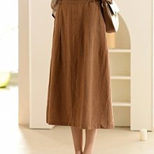 棉麻半身裙女春夏新款大碼高腰百褶裙中長款寬松垂感時尚大擺裙子 歷史價格詳細信息