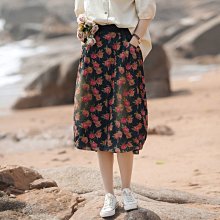 文藝女裝春夏新款牛仔半身裙女長款印花開叉a字牛仔裙 價格比較,價格查詢,歷史價格詳細信息