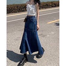 半身裙 韓版A字裙 半身長魚尾裙2023春季歐美長裙黑灰色牛仔半身高腰顯瘦秋鼕長裙 歷史價格詳細信息