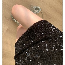 高級感亮片半身裙女夏新款高腰a字短裙小個子顯瘦包臀一步裙 歷史價格詳細信息