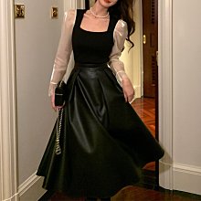 赫本風小黑裙桔梗法式初戀甜美溫柔風黑色方領泡泡袖連衣裙子女夏【2021新款洋裝】 歷史價格詳細信息
