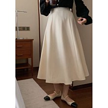 冬季大擺半身裙 女新款素色厚款羊毛復古a字傘裙子-伽美服飾 歷史價格詳細信息