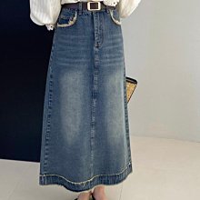 半身裙 韓版水洗純棉大口袋松緊高腰半身裙顯瘦百搭開叉ins新中長款A字裙女 歷史價格詳細信息