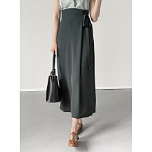 設計感后開叉壓褶半身裙女2024新款春秋復古高腰直筒a字中長裙子-kby科貝 歷史價格詳細信息