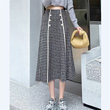 高腰a字裙中長款半身裙 傘裙百褶半身裙女秋冬 歷史價格詳細信息