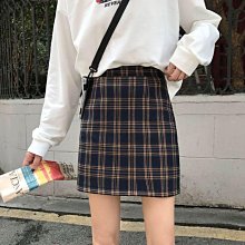 下殺-短裙格子短裙女春夏高腰a字半身裙年韓版新款不規則百搭顯瘦包臀 歷史價格詳細信息
