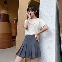 下殺-短裙百褶裙半身裙女春秋時尚韓版氣質高腰顯瘦清新百搭純色a字短裙夏 歷史價格詳細信息
