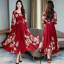 貴夫人中長款 媽媽裝 顯瘦洋裝女 春秋新款 韓版 長袖旗袍裙子~微微服飾 歷史價格詳細信息