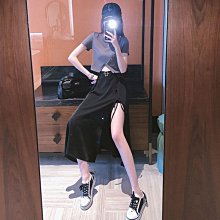 短袖套裝 短袖t恤 半身裙 夏季套裝 套裝裙 裙子套裝 大碼胖妹妹顯瘦氣質半身裙套裝女夏222新款洋氣時-時尚男裝 歷史價格詳細信息