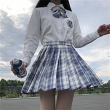 下殺-裙子jk制服套裝夏季百褶短裙子高腰顯瘦半身裙新款上衣襯衫原創 歷史價格詳細信息