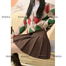 棕色百褶裙女秋冬短裙高腰顯瘦復古半身裙新款 短褲裙 包臀高腰 開叉休閒長裙 個性A字中長裙 性感 韓版學生半身裙-名流 歷史價格詳細信息
