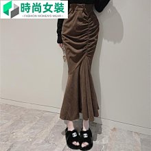 黑色時尚包臀半身裙女2023年春季高腰一步裙中長款OL開叉包裙 歷史價格詳細信息