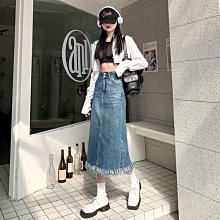 裙 傘裙 牛仔吊帶裙 韓版收腰休閒百搭牛仔揹帶裙 胖MM長褲蝴蝶結長裙 歷史價格詳細信息