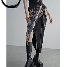 【鈷藍家】視覺焦點鬆緊花苞腰半身裙彈力舒適長裙暗黑香香時髦百搭橄欖裙 歷史價格詳細信息