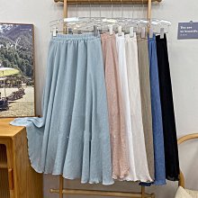 棉麻半身裙女春夏新款大碼高腰百褶裙中長款寬松垂感時尚大擺裙子 歷史價格詳細信息