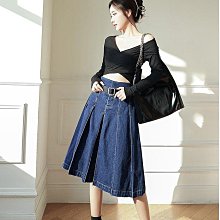 S-XL 韓版高腰黑色前開叉牛仔褲 高腰褲  復古女裝 顯瘦闊腿褲 黑色褲子 小眾設計 氣質穿搭 長褲 歷史價格詳細信息