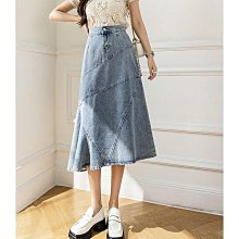 裙 傘裙 牛仔吊帶裙 韓版收腰休閒百搭牛仔揹帶裙 胖MM長褲蝴蝶結長裙 歷史價格詳細信息