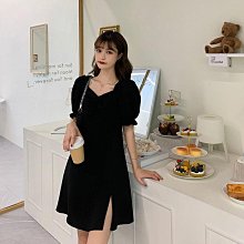 赫本風方領黑色連衣裙女秋季2023新款高級感氣質甜美收腰a字裙子洋裝 短裙 連身裙 長洋裝 連身洋裝 包臀裙 歷史價格詳細信息