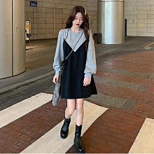 BE新款V領拼接花朵刺繡復古長袖連衣裙秋冬季大碼胖MM收腰氣質長裙流行女裝連身裙子衣服休閒服 歷史價格詳細信息