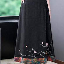 馬面裙半身裙女高端刺繡改良旗袍裙子2024新款小個子女士夏季半裙~微微服飾 價格比較,價格查詢,歷史價格詳細信息