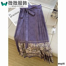 半身裙半裙新款紫色今年流行爆款女裝高級氣質天絲印花a  妃 歷史價格詳細信息