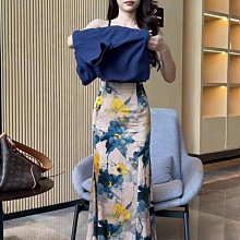 高腰顯瘦印花半身裙女裝春季新款中長款a字裙子Y 歷史價格詳細信息