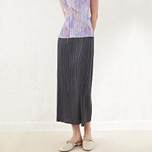 高檔三宅褶皺2024時尚氣質女裝釘珠拼色寬松遮肚褶皺裙 A字裙 過膝長裙A86922 歷史價格詳細信息