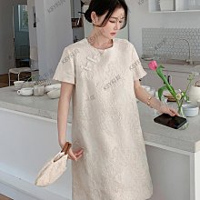 夏季女童國風新中式連衣裙短袖童裝棉衣服裙子兒童服裝公主裙夏-簡單女裝 歷史價格詳細信息
